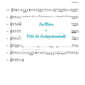 Perfect de Ed Sheeran, Partitura Fácil para violín junto con la pista de acompañamiento en mp3